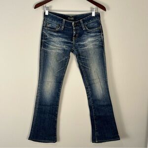 Moussy Vintage Bootcut Wide Leg Low Rise Jeans Dark Wash Women’s Size 25